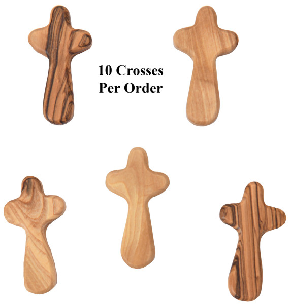 2.5 Inch Small Hand Held Comfort Crosses Multi-pack - 10 Crosses @ $2.50 Each