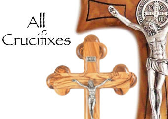 All Olive Wood Crucifixes