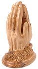 Small Baby Hands Praying Hands Olive Wood Statue 4 Inches Tall