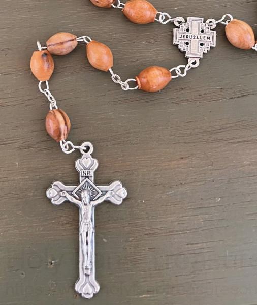 Wood Plain Latin Christian Cross Pendant for Rosary Kit, Lot of 3, 