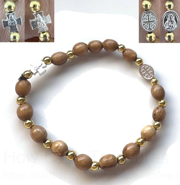 Olive Wood Rosary Bracelets 7.5 Inch Bulk Priced