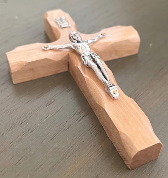 Olive Wood Cross with Crucifix - 4 Holy Items