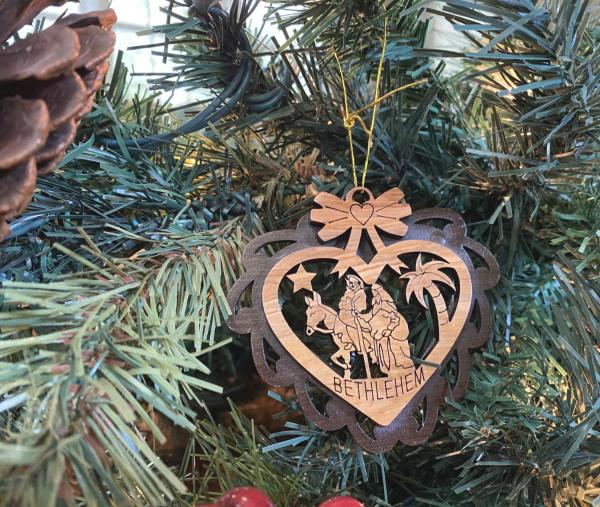 Holly Wood Family Christmas Ornament