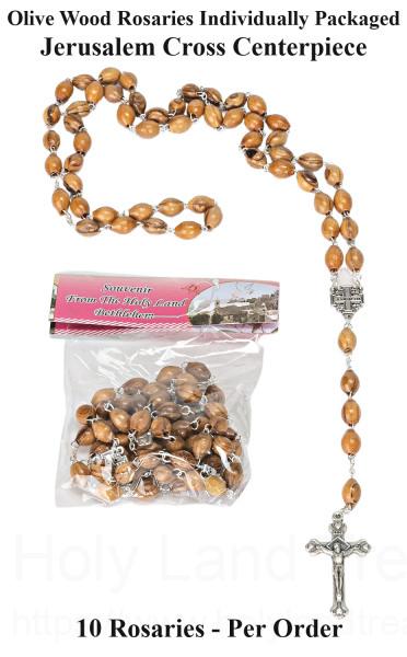 Crusaders Cross Rosary Olive Wood Bulk Price 10 Rosaries