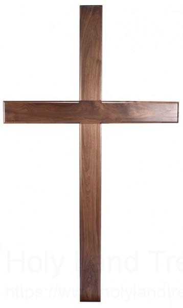 Large 8 Foot Walnut Wood Wall Cross