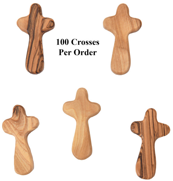 2.5 Inch Small Hand Held Comfort Crosses Multi-pack - 100 Crosses @ $1.70 Each