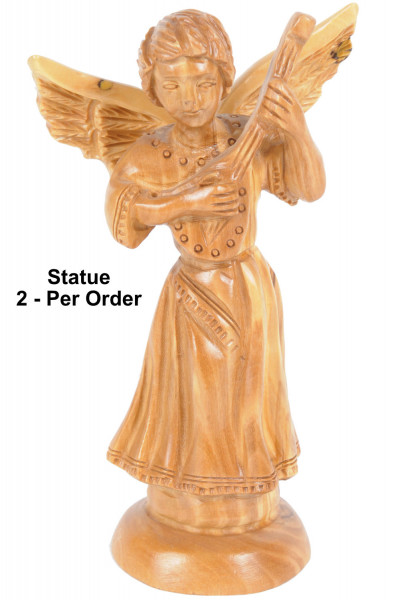 Angel with Lyre Statue 7 Inches - 2 Statues @ $85.00 Each