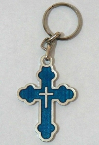 Wholesale Beautiful Cross Key Chains - 100 Key Chains @ $2.89 Each