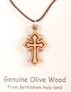 Wholesale Beautiful Wooden Cross Necklaces 1 Inch - 20,000 @ $1.59 Each