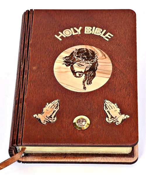 Bereavement Gift Holy Bible with Holy Land Soil (KJV) - Brown, 1 Bible