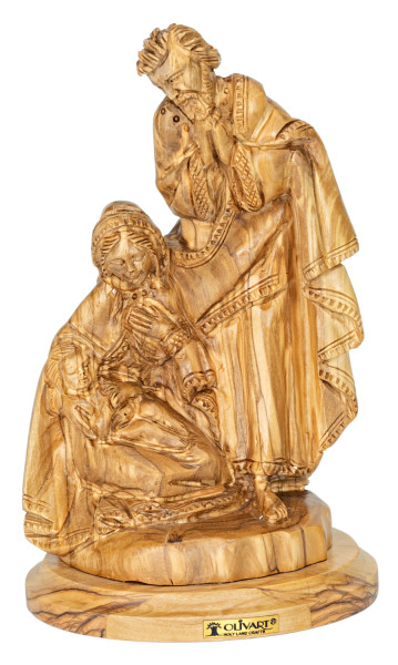 Best Selling Olive Wood Holy Family Statue 8 Inch - Brown, 1 Statue