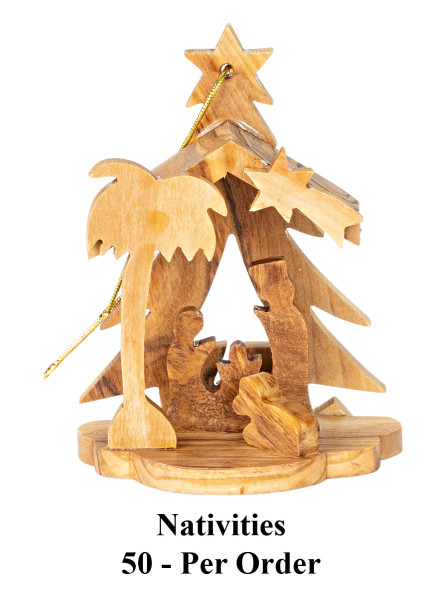 Bulk Sale Priced 10 Piece Nativity Ornament Set - 50 Ornaments @ $5.90 Each