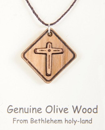 Wholesale Small Wood Crosses Necklaces 1 Inch - 10,000 @ $1.59 Each