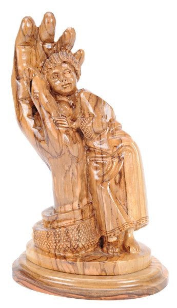 Child in the Hand of God Statue 10 Inches Tall - Brown, 1 Statue