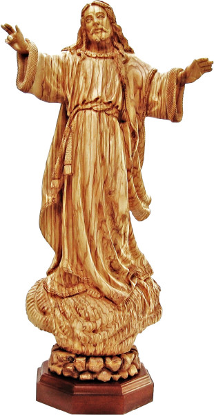 Church Size Risen Christ Statue Olivewood 26.5 Inches Tall - Brown, 1 Statue