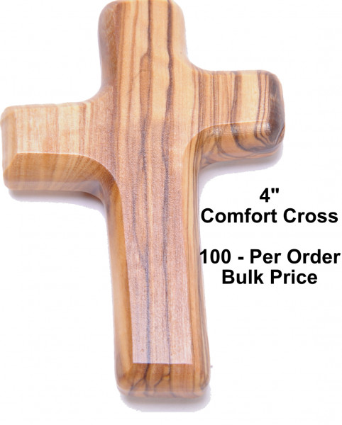 Comfort Cross 4 Inch at Retail Bulk Pricing - 100 Crosses @ $5.90 Each