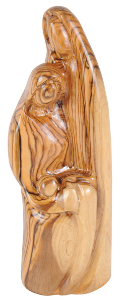 Contemporary Holy Family Olive Wood Statue 9.5 Inches - Brown, 1 Statue
