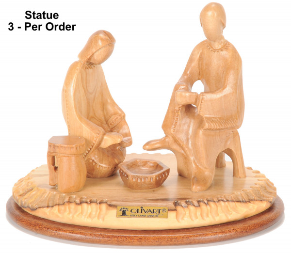 Contemporary Jesus Washing the Disciples Feet Statue 4.5 Inches - 3 Statues @ $85.00 Each