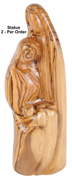 Contemporary Madonna and Child Olive Wood Statue 9.5 Inches - 2 Statues @ $75.00 Each