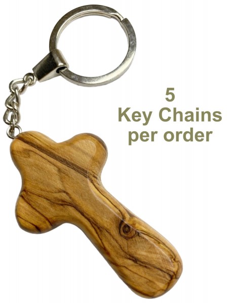 Hand Held Comfort Cross Key Chains Bulk Price - 5 @ $3.50 Each