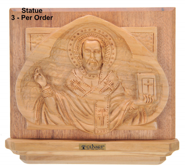Icon of St. Nicholas Wall Plaque 6 Inches Tall - 3 Icons @ $89.00 Each