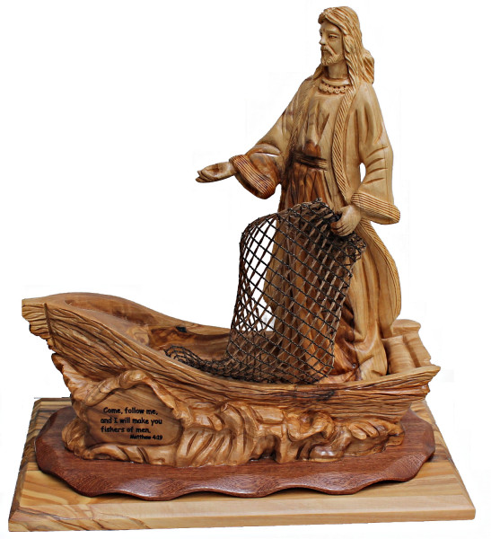 Jesus Come Follow Me Statue 12 Inches Tall - Brown, 1 Statue