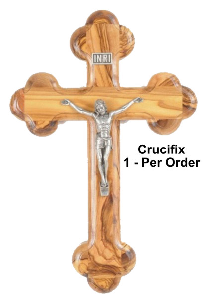 Large 15 Inch Roman Wall Crucifix - Brown, 1 Crucifix