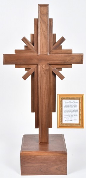 Large 3 Foot Free Standing Story of Jesus Cross - Brown, 1 Cross