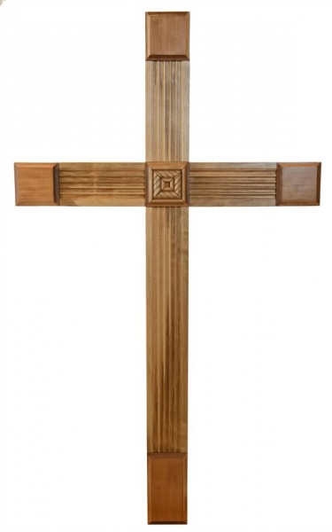 Large 4 Foot Contemporary Wall Cross - Brown, 1 Cross