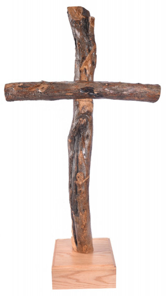 Large 4 Foot Standing Natural Olive Wood Cross - Brown, 1 Cross