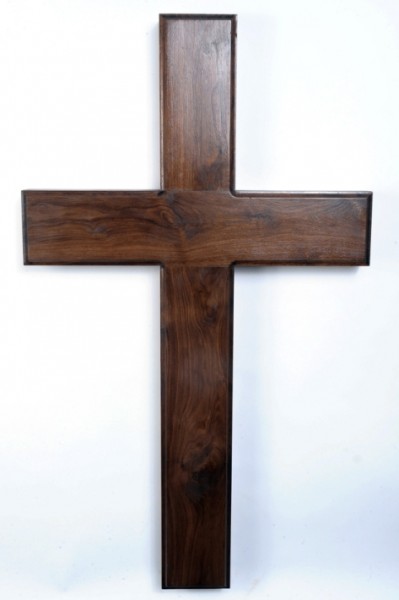 Large 4 Foot Walnut Cross - Brown, 1 Cross