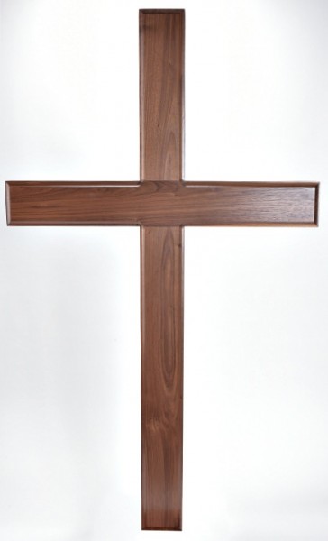 Large 4 Foot Walnut Wall Cross - Brown, 1 Cross