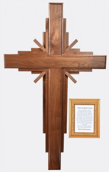 Large 4 Foot Story of Jesus Wall Cross - Brown, 1 Cross