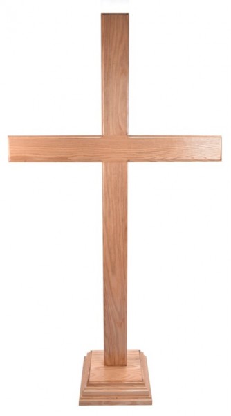 Large 8'4&quot; Standing Red Oak Cross - Brown, 1 Cross
