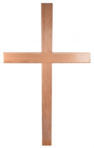 Large 8 Foot Red Oak Wall Cross - Brown, 1 Cross