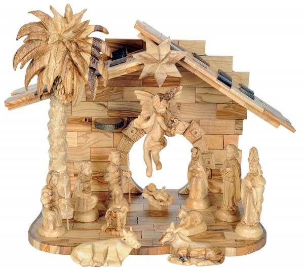Large Beautiful Indoor Nativity Set Brown, 1 Nativity