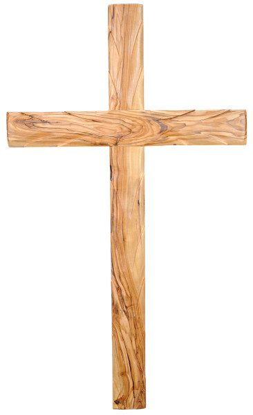Large Carved Olive Wood Wall Cross 30 Inches - Brown, 1 Cross