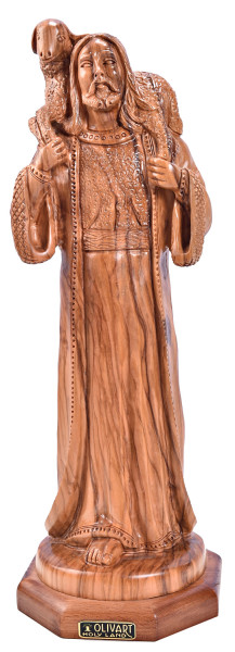 Large Jesus The Good Shepherd Statue 15 Inches Tall - Brown, 1 Statue