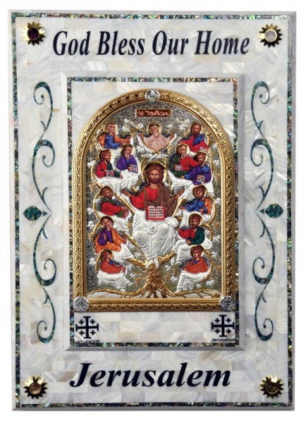 Large Jesus &amp; the 12 Apostles in the Grape Vine Icon - 1 Icon - Wall Hanging Image