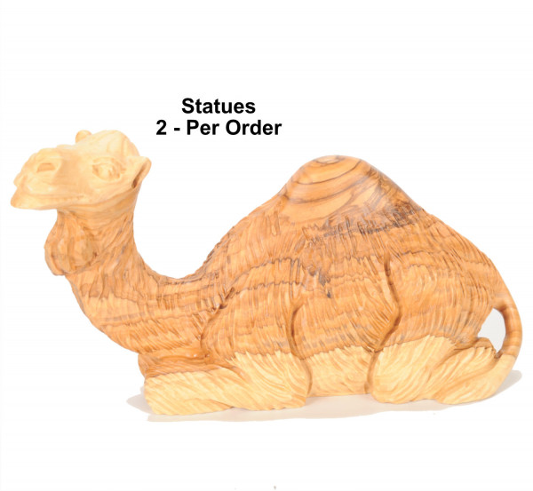 Large Olive Wood Camel 7.5 Inches Long - 2 Camels @ $108.00 Each