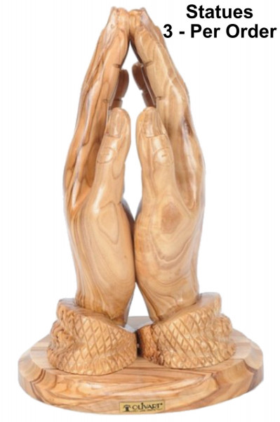 Large Praying Hands Statue 8 Inches Tall - 3 Statues @ $105.00 Each