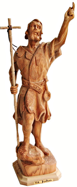 Large St. John the Baptist Statue 15 Inches Tall - Brown, 1 Statue
