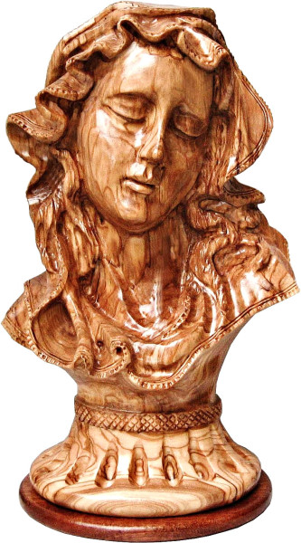 Large Virgin Mary Statue Bust 10.75 Inches - Brown, 1 Statue