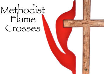 Methodist Flame Crosses