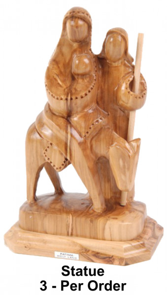 Modern Art Contemporary Olivewood Holy Family 8 Inch Statue - 3 Statues @ $105.00 Each