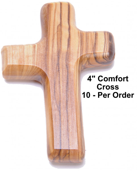 Olive Wood Comfort Cross | Best Seller - 10 Hand Crosses @ $7.99 Each