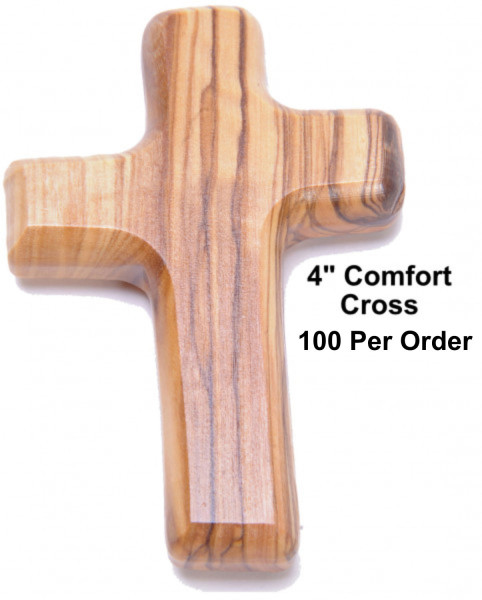 Olive Wood Comfort Cross | Best Seller - 100 Hand Crosses @ $5.90 Each
