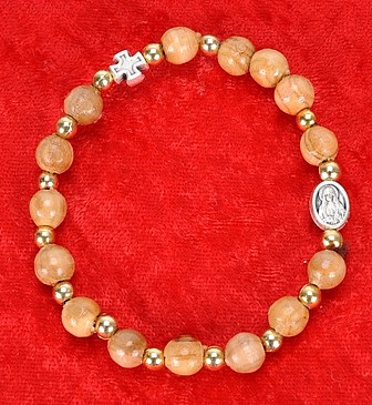 Olive Wood Rosary Bracelet (Also priced in bulk) - 10 Bracelets @$2.99 Each