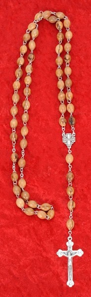 Olive Wood Rosary - Brown, 1 Rosary