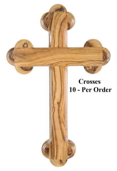 Olive Wood Wall Cross 11 Inches - 10 Crosses @ $24.00 Each